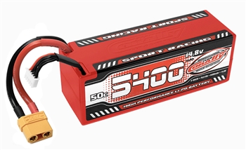Corally 5400mAh 14.8v 4S 50C Hardcase Sport Racing LiPo Battery with