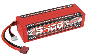 5400mAh 11.1v 3S 50C Hardcase Sport Racing LiPo Battery with