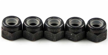 Kyosho Steel Nylon Nut Black M4x5.5mm - Package of 5