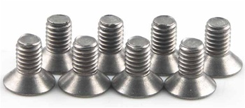 Kyosho Titanium Flat Head Hex Screw M3X6mm - Package of 8