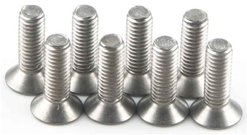 Kyosho Titanium Flat Head Hex Screw M3X10mm - Package of 8