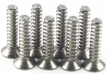 Kyosho Titanium Flat Head Self-Tapping Screw M3x15mm - Package of 8
