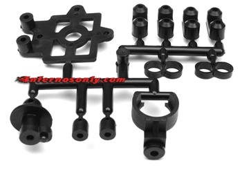 Kyosho Inferno MP9 Front Body, Fuel Line, Servo and Fuel Filter Mount Set