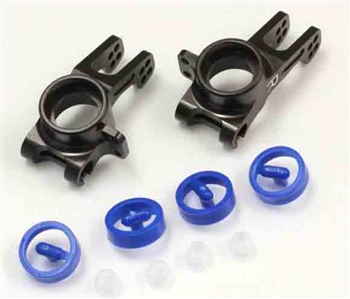 Kyosho Inferno MP9 TKi4 Aluminum Rear Hub Carrier Gunmetal, 2mm Offset - Left and Right