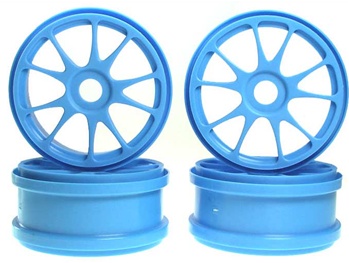 Kyosho 10 Spoke Wheels - Blue - Package of 4