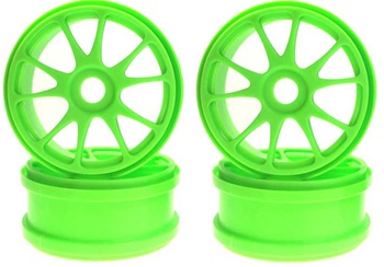 Kyosho 10 Spoke Wheels - Green - Package of 4