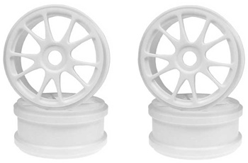 Kyosho 10 Spoke Dish Wheels - White - Package of 4