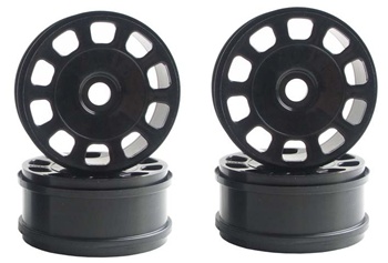 Kyosho Inferno MP9 Black Slotted Wheels - Package of 4