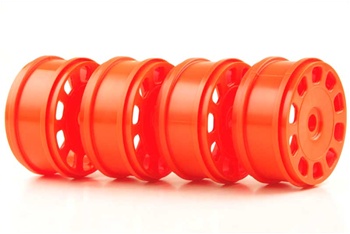 Kyosho Inferno MP9 Orange Slotted Wheels - Package of 4