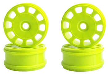 Kyosho Inferno MP9 Yellow Slotted Wheels - Package of 4