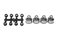 Kyosho Shock Caps and plastic Bushings for Standard Shocks - Package of 4