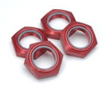 Kyosho Inferno Nylon Locking 17mm Wheel Nut Red Anodized 7075 Aluminum