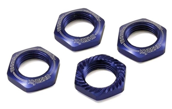 Kyosho Inferno Serrated Wheel Nuts Blue - Package of 4