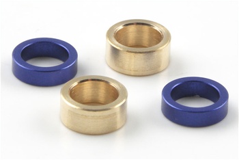 Kyosho Rear Axle Aluminum Spacers for -4.7 Offset (ZX6, ZX-5 SP, RB5) - Package of 2