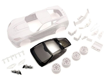 Kyosho Corvette ZR1 White Body Set w/ Wheels