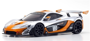 Kyosho McLaren P1 GTR Silver/Orange Body Set for MR-03W-MM Chassis