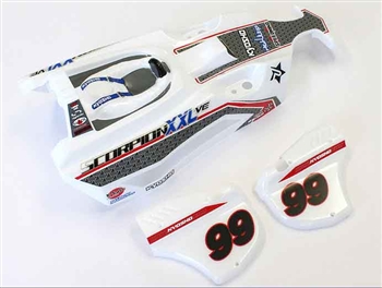 Kyosho Scorpion XXL Completed Body Set T1 White