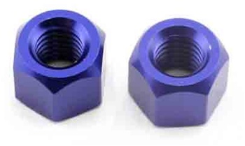 Kyosho Wheel Nut Blue Anodized Aluminum for DRT, DBX, DBX VE and DST - Package of 2
