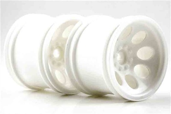 Kyosho White Wheels for the Rock Force DBX, DBX VE and DST - Package of 2