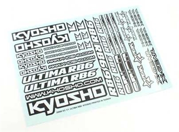 Kyosho Ultima RB6 Decal Sheet