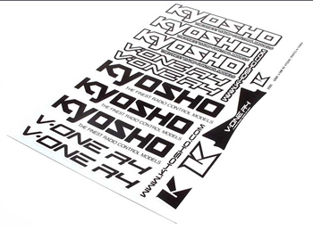 Kyosho V-One R4 Logo Decal Sheet