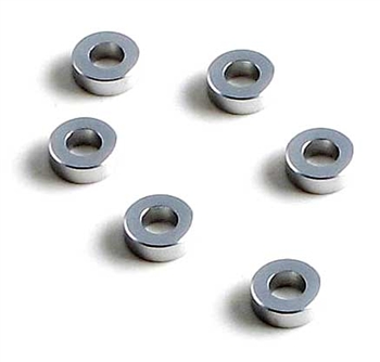 Kyosho Silver 2mm Aluminum Collar - Package of 6