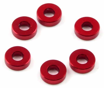 Kyosho TF-6 Red Aluminum Collar 3 x 7 x 2mm - Package of 6