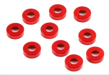 Kyosho TF-6 Red M3 Flathead Washer - Package of 10