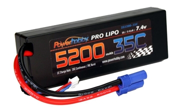 5200mAh 7.4V 2S 35C LiPo Battery with Hardwired EC5
