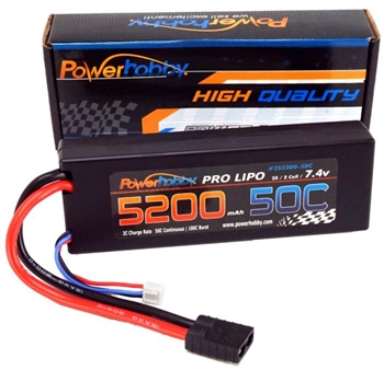 5200MAh 7.4V 2S 50C LiPo Battery with Hardwired Genuine