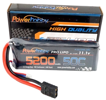 5200mAh 11.1V 3S 50C LiPo Battery with Hardwired Genuine